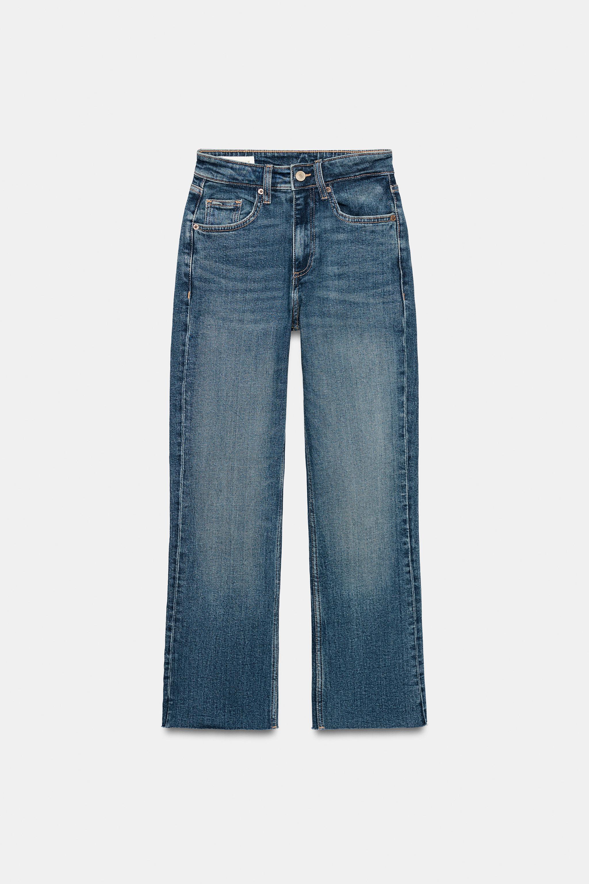 TRF HIGH-WAIST CROPPED FLARE JEANS